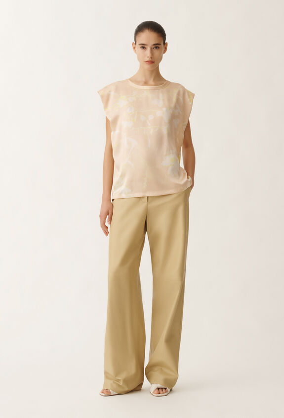 Fabiana Filippi Tilia-print silk top, dusty pink PINK TPD265F465D8270000