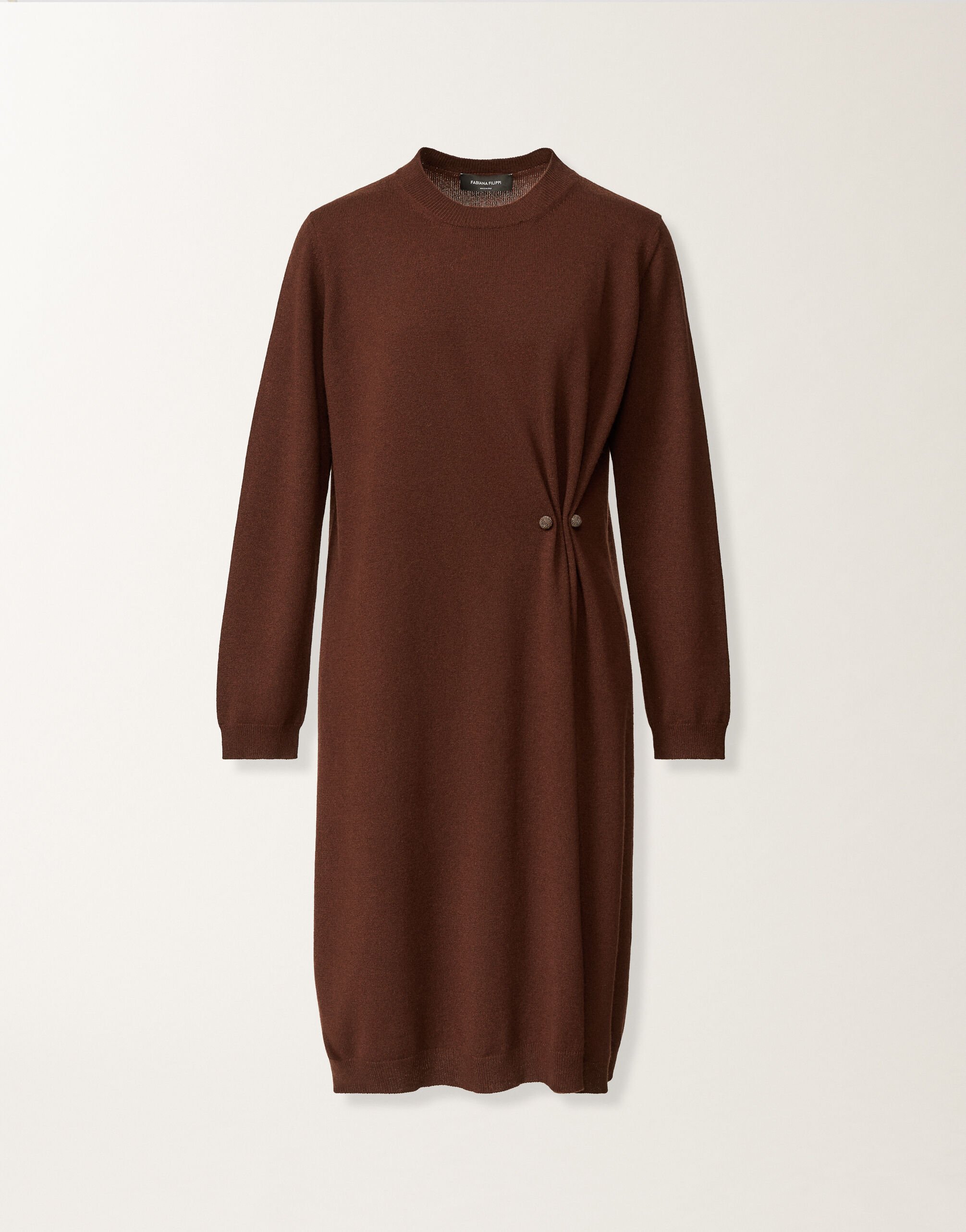Fabiana Filippi Platinum dress, ebony BROWN ABD215F141L5170000