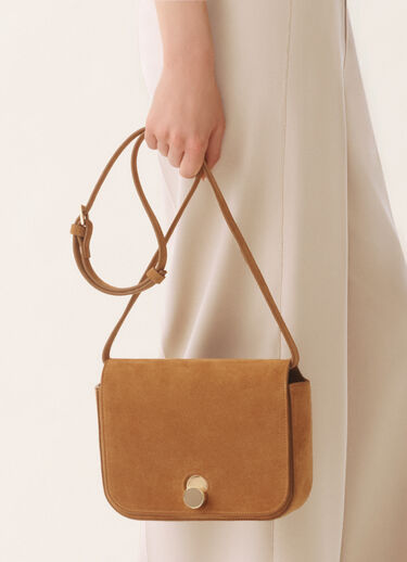 Fabiana Filippi Eclissi Messenger in suede, wicker Brown BGD266A859M0000000