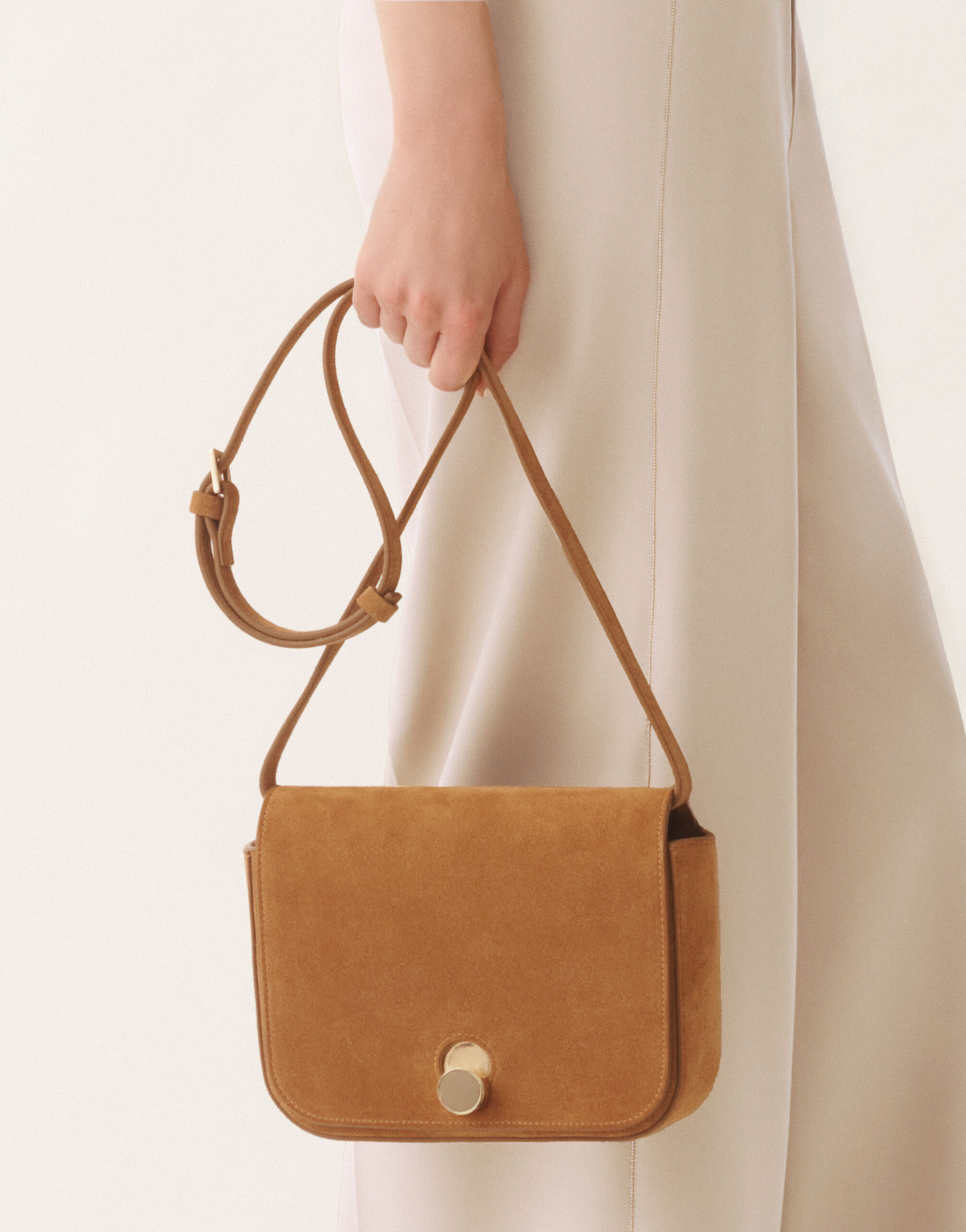 Fabiana Filippi Eclissi Messenger in suede, wicker Brown BGD266A859M0000000