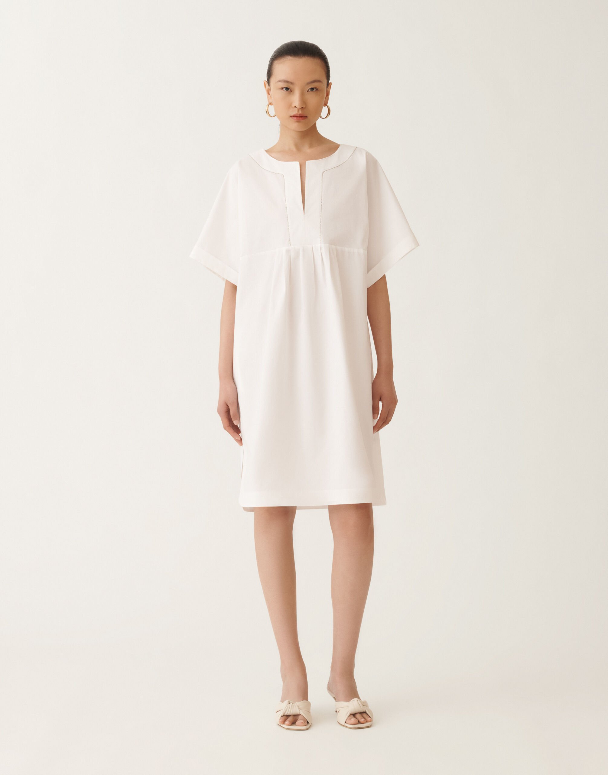 Fabiana Filippi Stretch poplin dress, optical white OPTICAL WHITE ABDC02F110H5450000