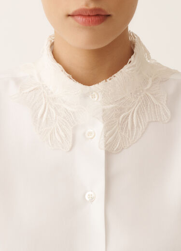 Fabiana Filippi Sleeveless shirt in optical white poplin OPTICAL WHITE CAD276F762M1760000