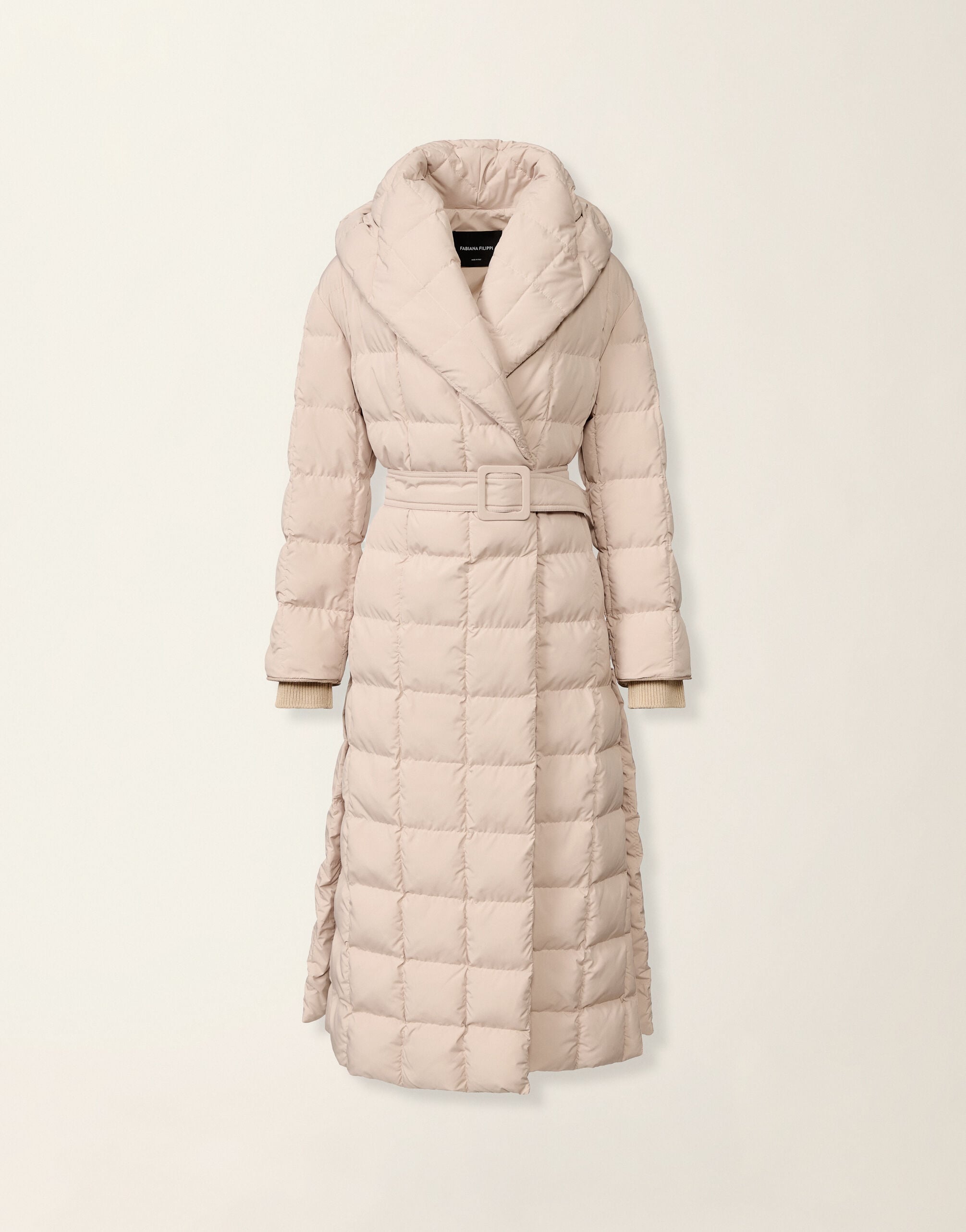 Long ultralight technical down coat, cachà Fabiana Filippi Long ultralight technical down coat, cachà Cachà CTD226F657M3800000
