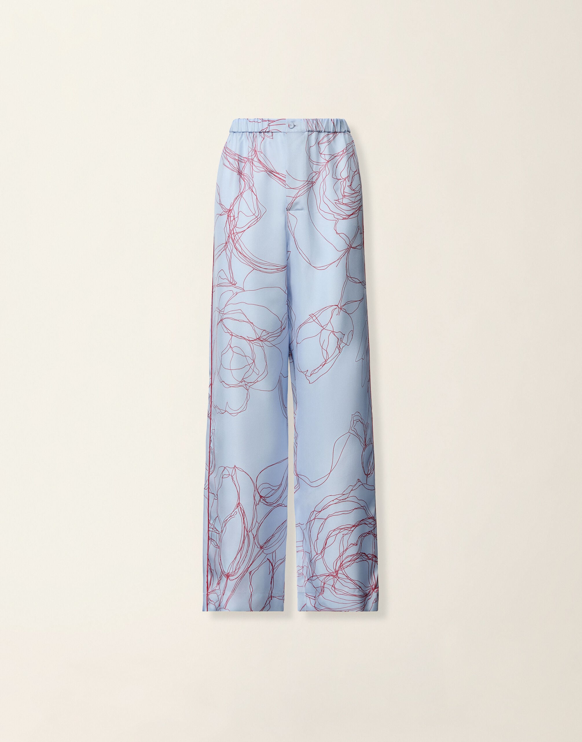 Fabiana Filippi Silk twill trousers, light blue Light blue PAD216F315M3030000