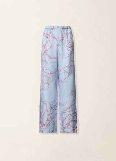 Fabiana Filippi Silk twill trousers, light blue Light blue PAD216F315M3030000