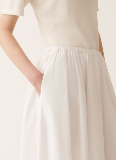 Fabiana Filippi Gonna ampia in popeline, bianco ottico BIANCO OTTICO GND276F828D6500000