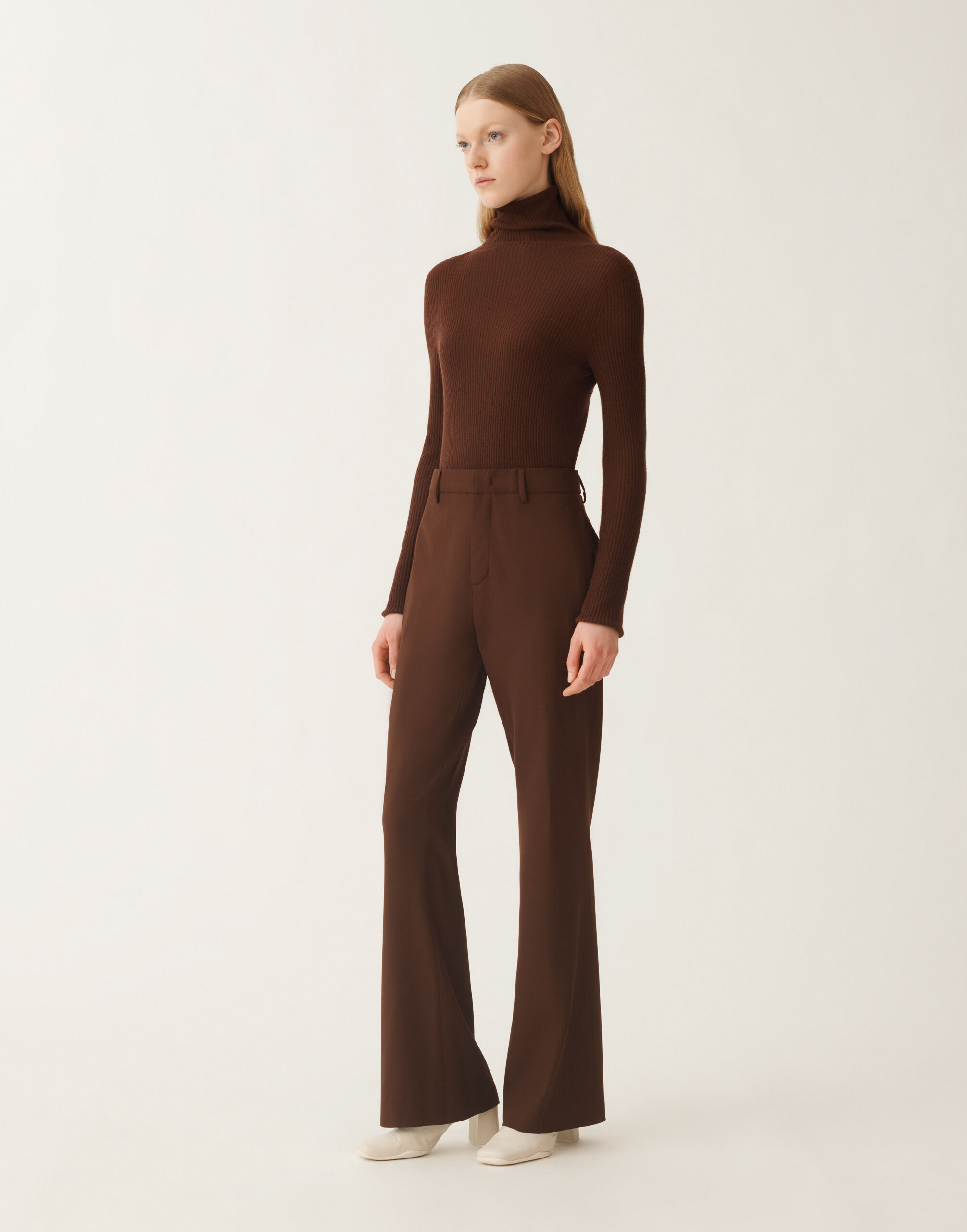 Cool wool trousers, ebony for Women | Fabiana Filippi®