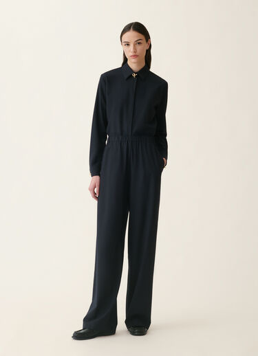 Pantalon Trevi en laine fraîche, bleu nuit Fabiana Filippi Pantalon Trevi en laine fraîche, bleu nuit Bleu nuit PAD216F456M2760000