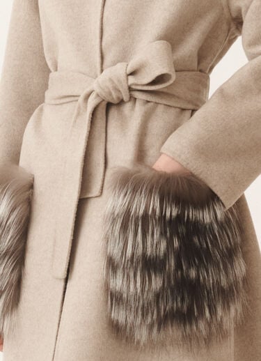 Fabiana Filippi Double-faced wool and cashmere coat, coriander Beige CTD225F687L6360000