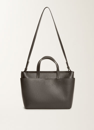 Fabiana Filippi Große Handtasche aus genarbtem Leder, Schwarz Grau BGD215A850L8040000
