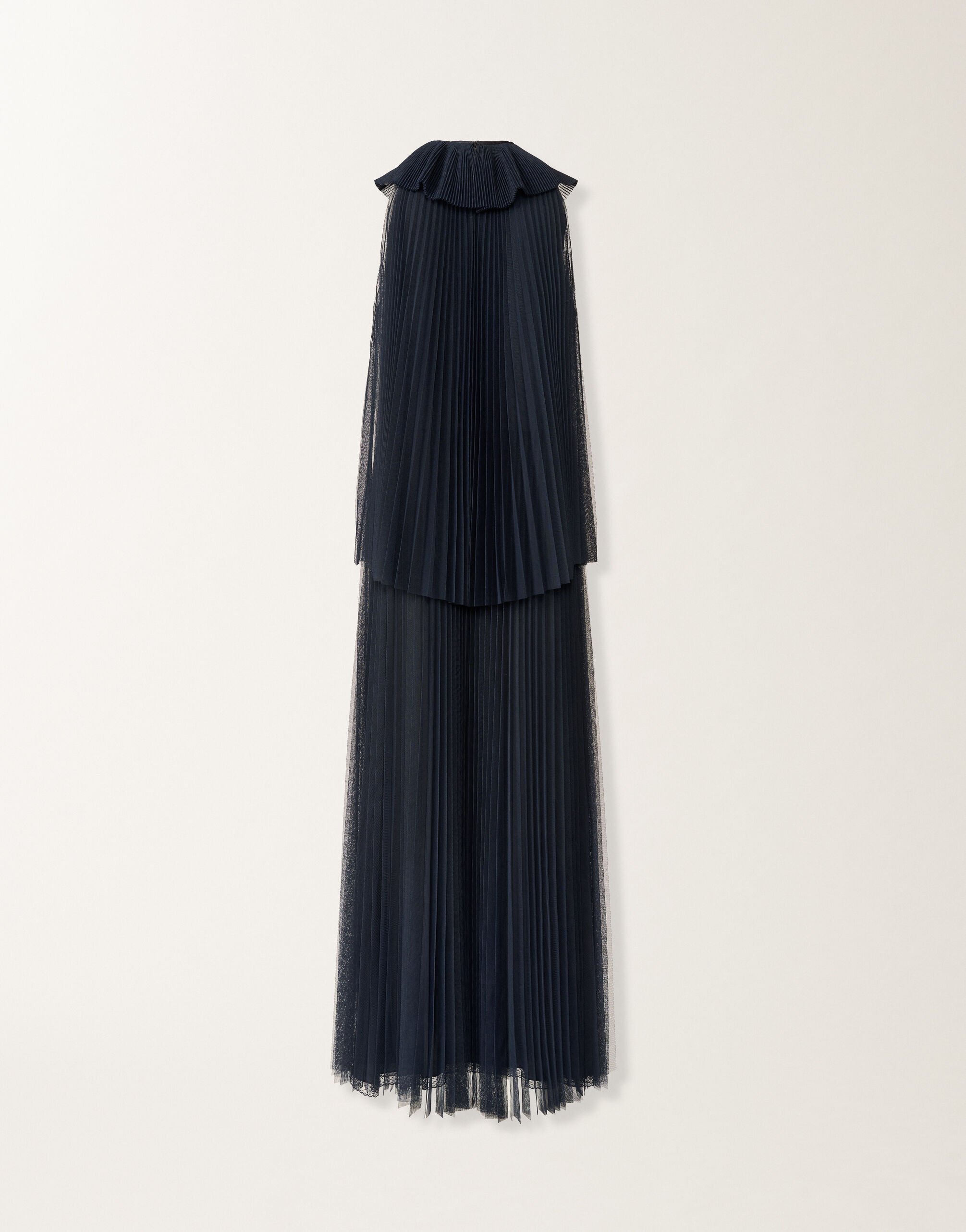 Fabiana Filippi Vestido de tul plisado, azul medianoche AZUL MEDIANOCHE ABD276F647M1690000