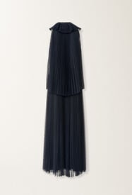 Fabiana Filippi Vestido de tul plisado, azul medianoche AZUL MEDIANOCHE ABD276F647M1690000