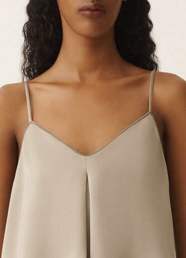 Fabiana Filippi Viscose satin lingerie top, clay CLAY TPD275F609L4530000