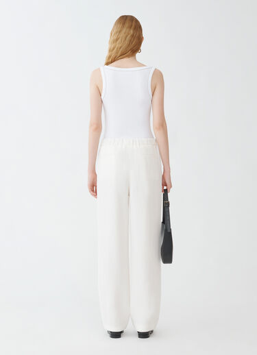 Fabiana Filippi VISCOSE LINEN JOGGING TROUSERS WHITE PAD274F255D5440000