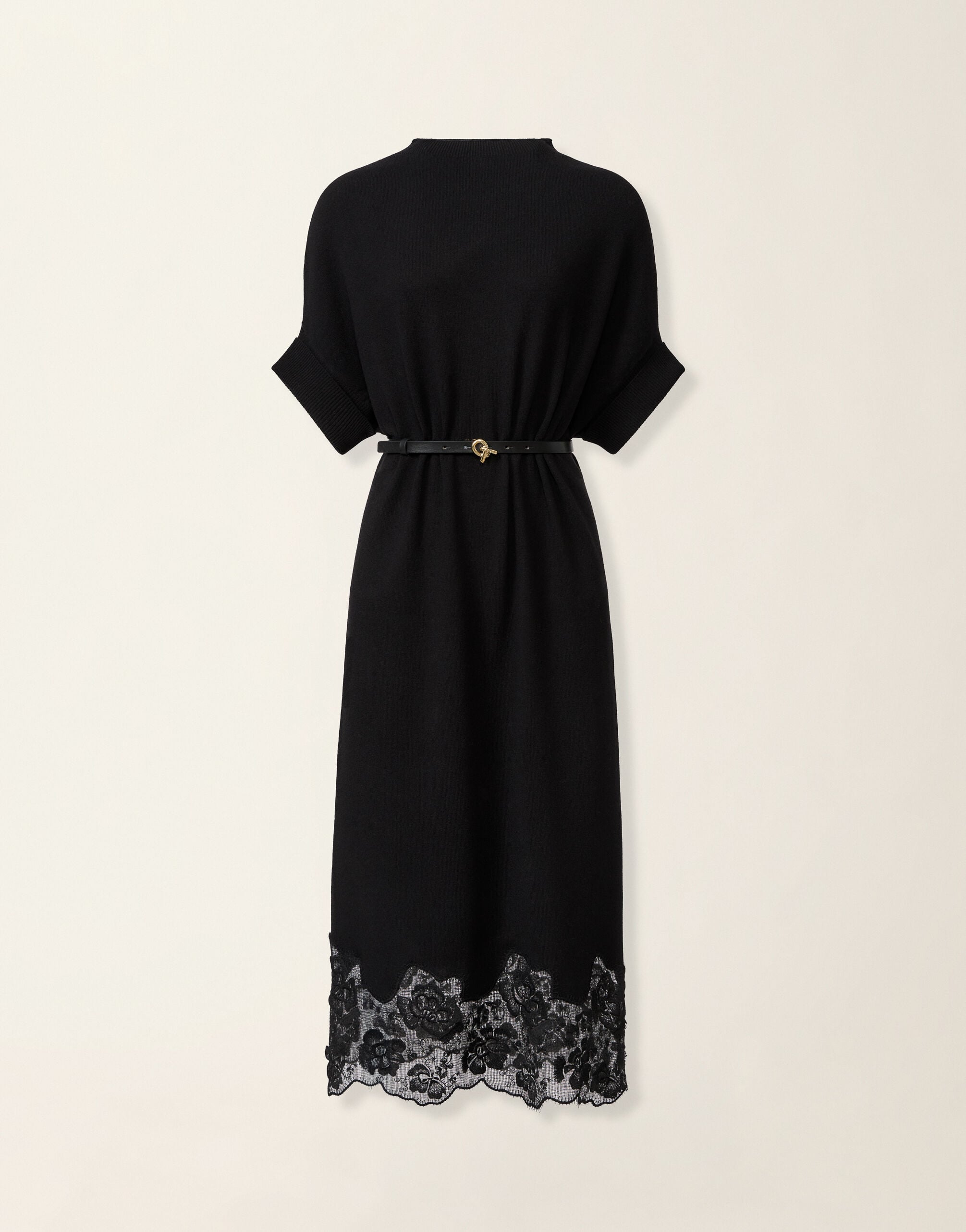 Fabiana Filippi Platinum kimono dress, black Black ABD226F568M4460000