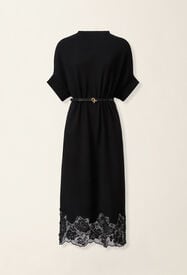 Fabiana Filippi Platinum kimono dress, black Black ABD226F568M4460000