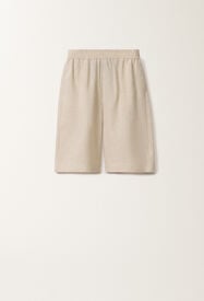 Fabiana Filippi Bermudas aus Leinencanvas, greige WEISS PAD275F882D8350000