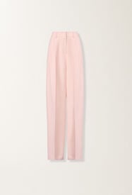 Fluid linen and viscose trousers in petal pink Fabiana Filippi Fluid linen and viscose trousers in petal pink PETAL PINK PAD276F367M1500000