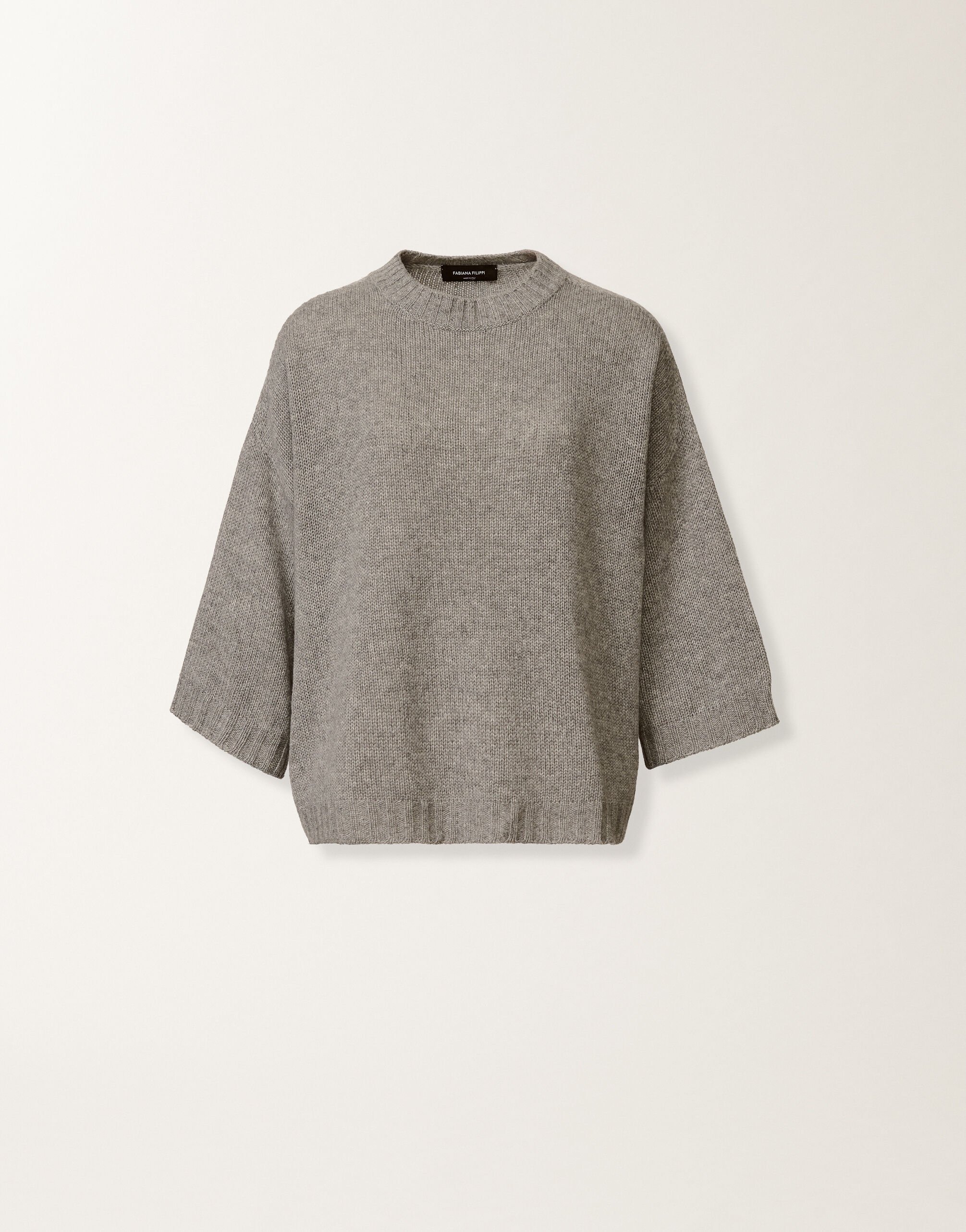 Fabiana Filippi Kaschmir-T-Shirt, rock Grau MAD225F019N9000000