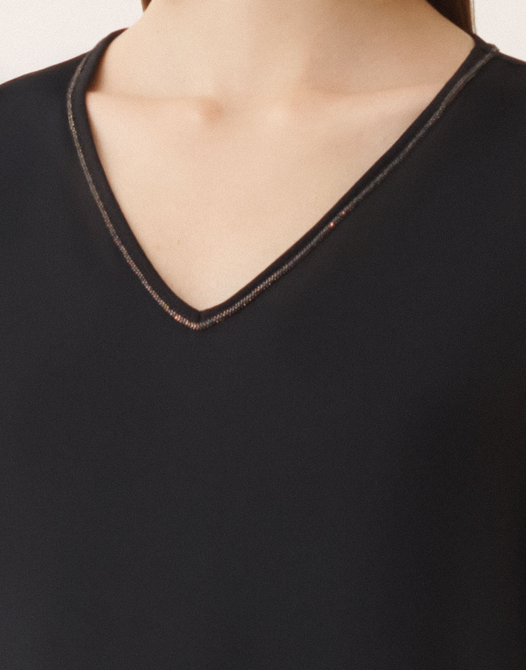 Fabiana Filippi Stretch sablé top, midnight blue BLUE TPD265F773L2350000
