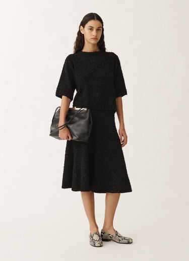 Fabiana Filippi Tweed-effect mini skirt, black BLACK GND265F395L167M531