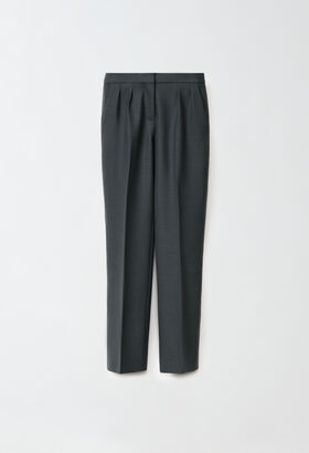 Fabiana Filippi Stretch wool trousers, petroleum GREY PAD214F326D6200000