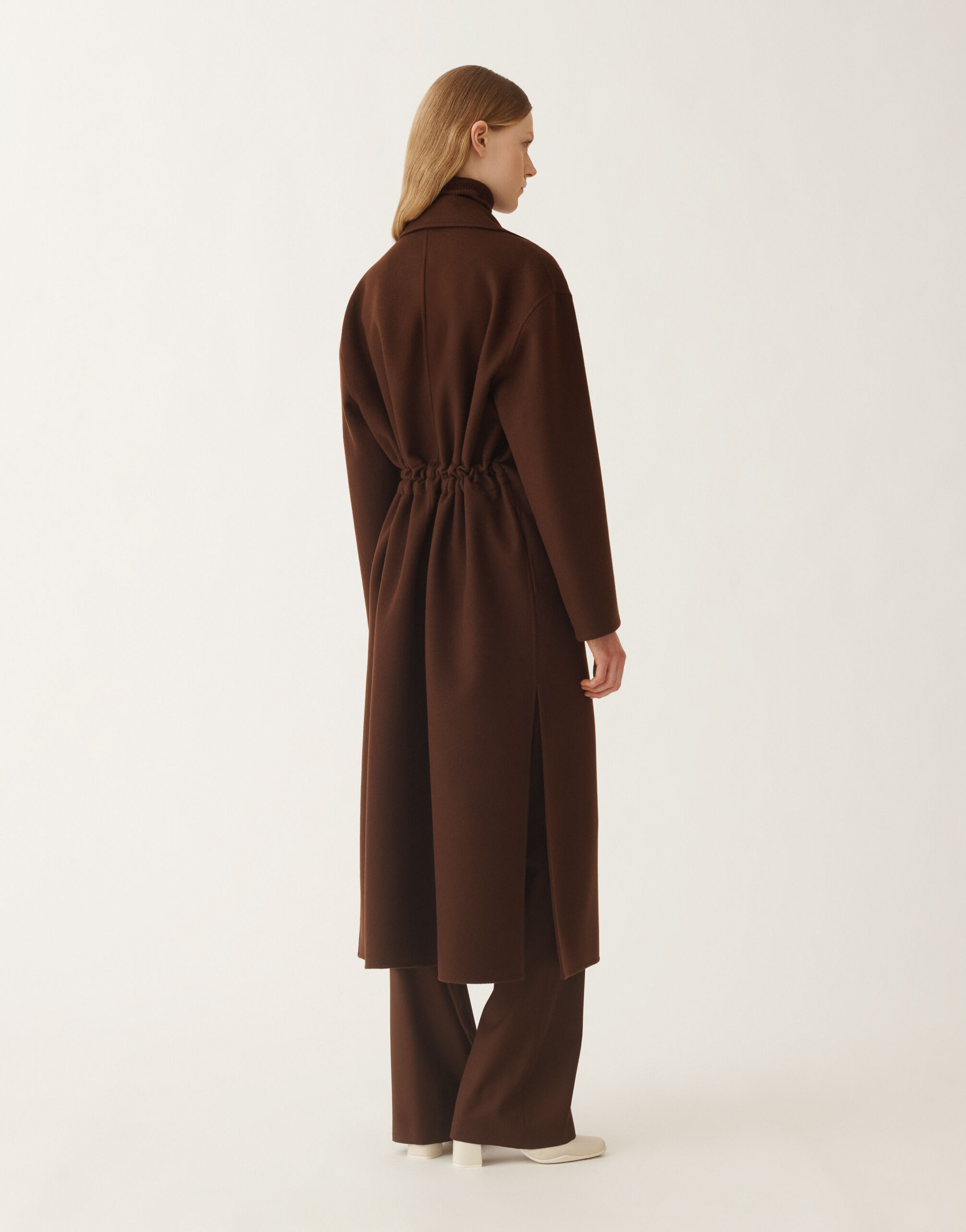 Double wool coat, ebony for Women | Fabiana Filippi® Double wool coat, ebony for Women | Fabiana Filippi®