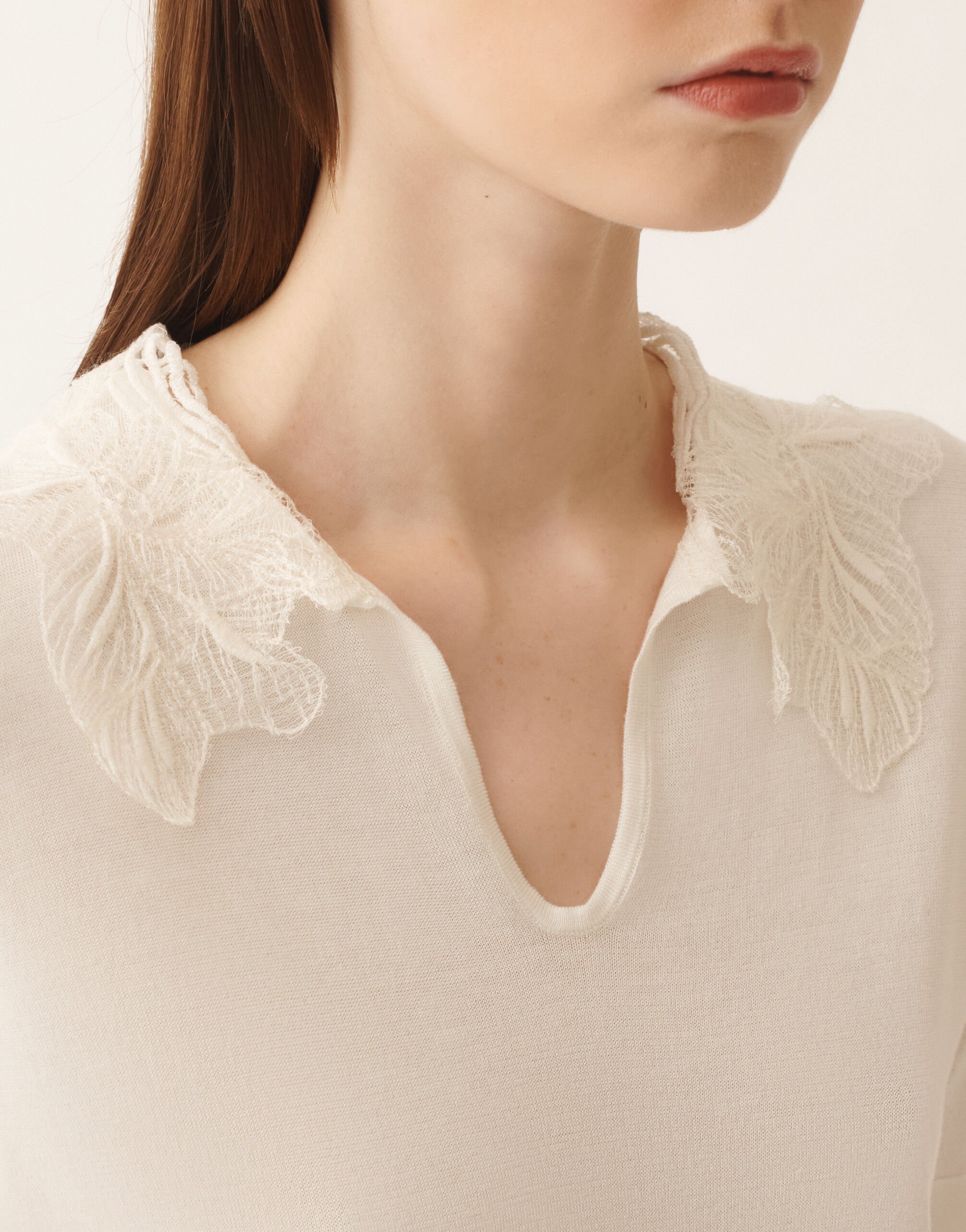 Polo in seta e cotone, rafia Fabiana Filippi Polo in seta e cotone, rafia RAFIA MAD276F465M2210000