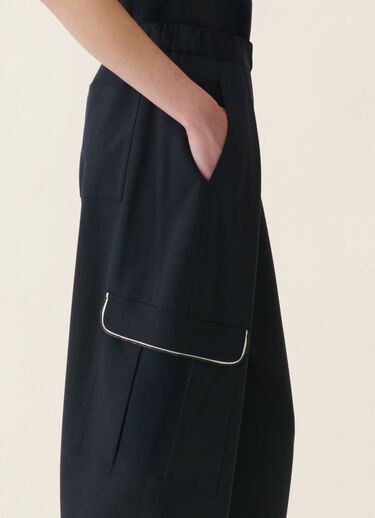 Fabiana Filippi Pantalon cargo en jersey point Milano, bleu nuit Bleu nuit PAD216F290M3100000