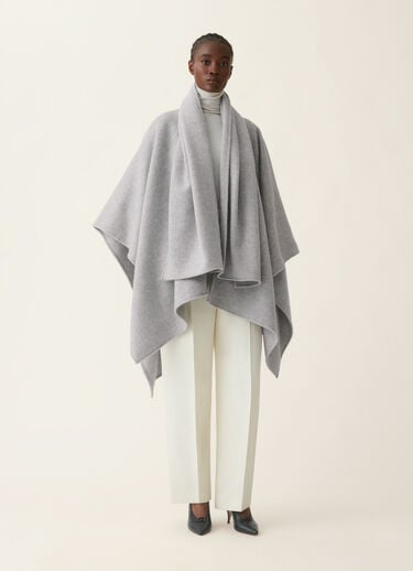 Fabiana Filippi Cape aus Donegal-Garn mit Lurex, granit Granit SAD216A907M5370000