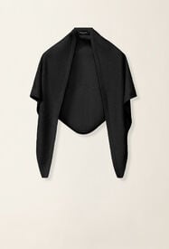 Fabiana Filippi Triangular sequin scarf, black Black SAD216A881D2960000