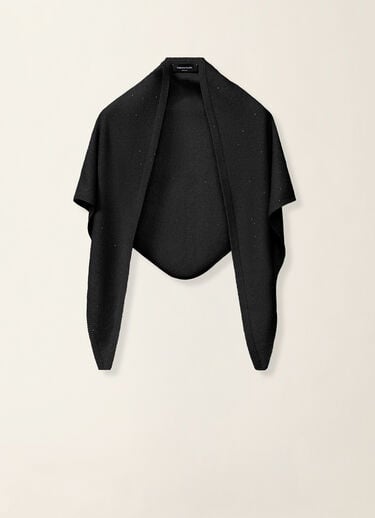 Triangular sequin scarf, black Fabiana Filippi Triangular sequin scarf, black Black SAD216A881D2960000