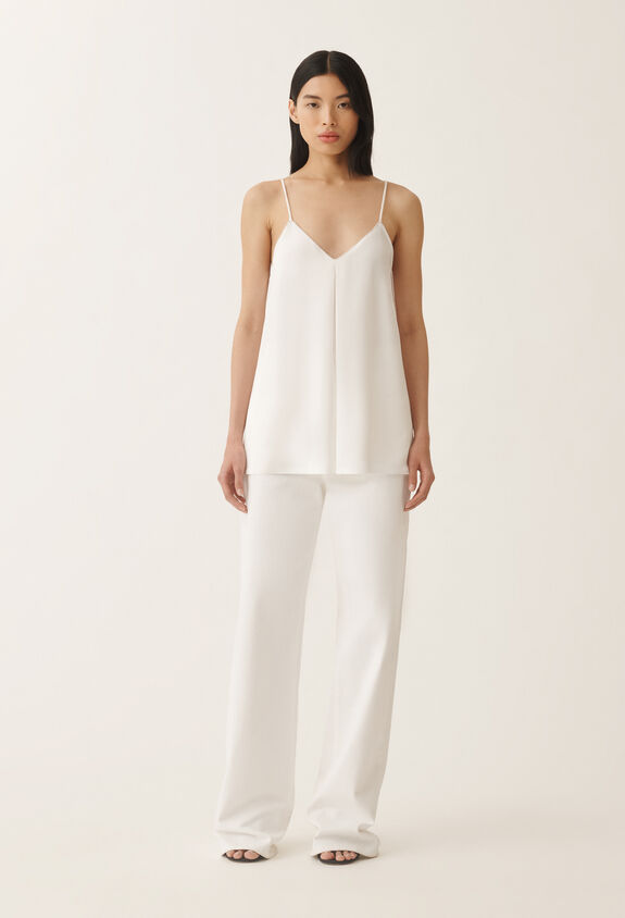 Fabiana Filippi Caraco en satin de viscose, blanc BLANC TPD275F609L4530000