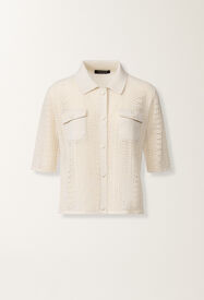 Fabiana Filippi Polo in cotone organico con viscosa brillante, burro BURRO MAD276F479M1320000