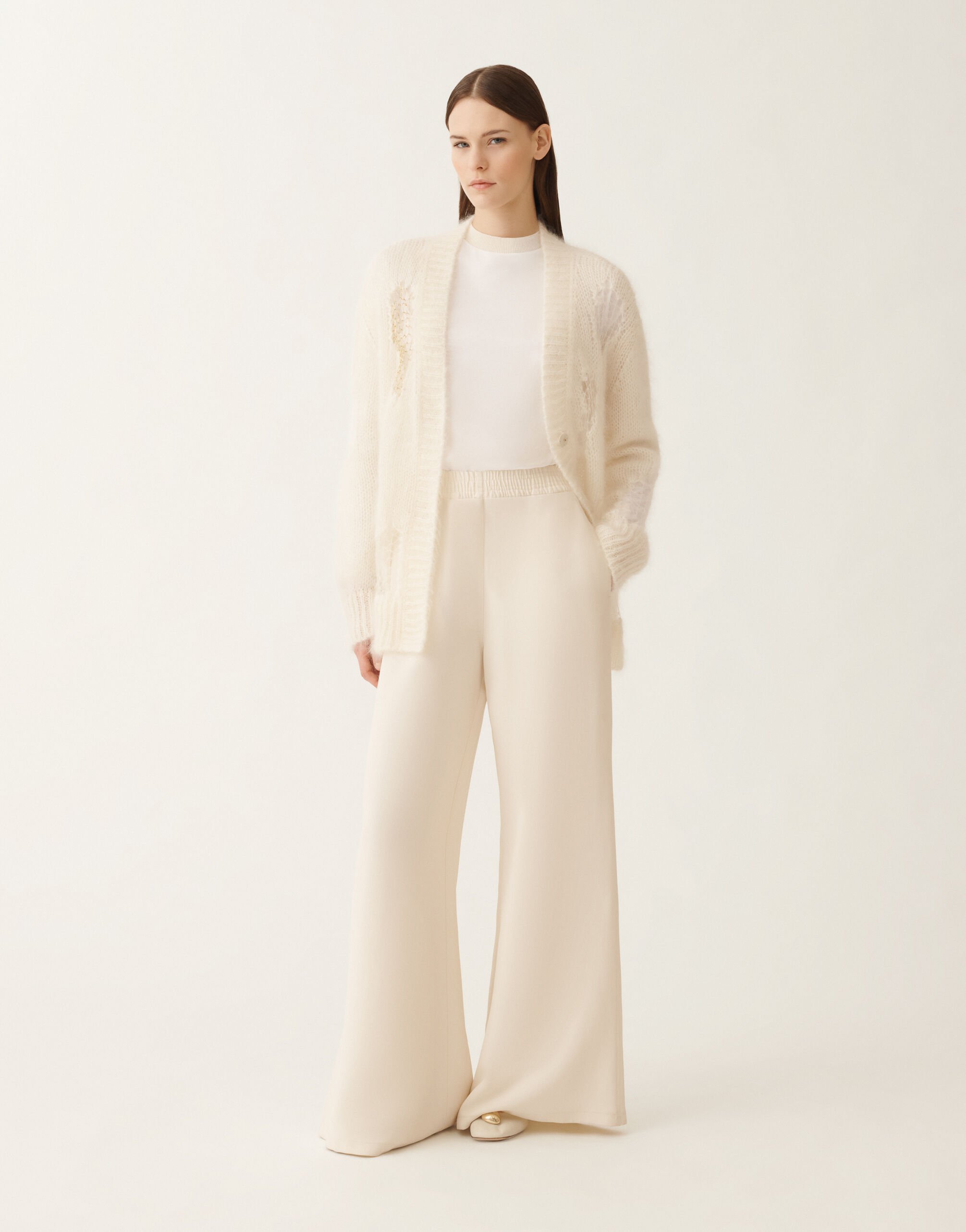 Fabiana Filippi Amelia Hose aus Cady, Butterfarbe Weiß PAD225F291D8700000