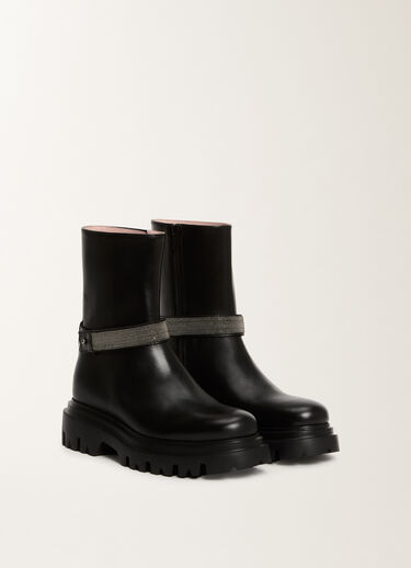 Fabiana Filippi Botas de motociclista en cuero de becerro, negro Negro ASD225A979L8230000