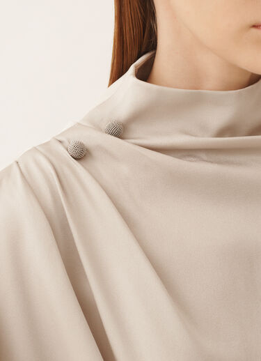Fabiana Filippi Haut en envers satin, poussière GRIS TPD215F298L5960000