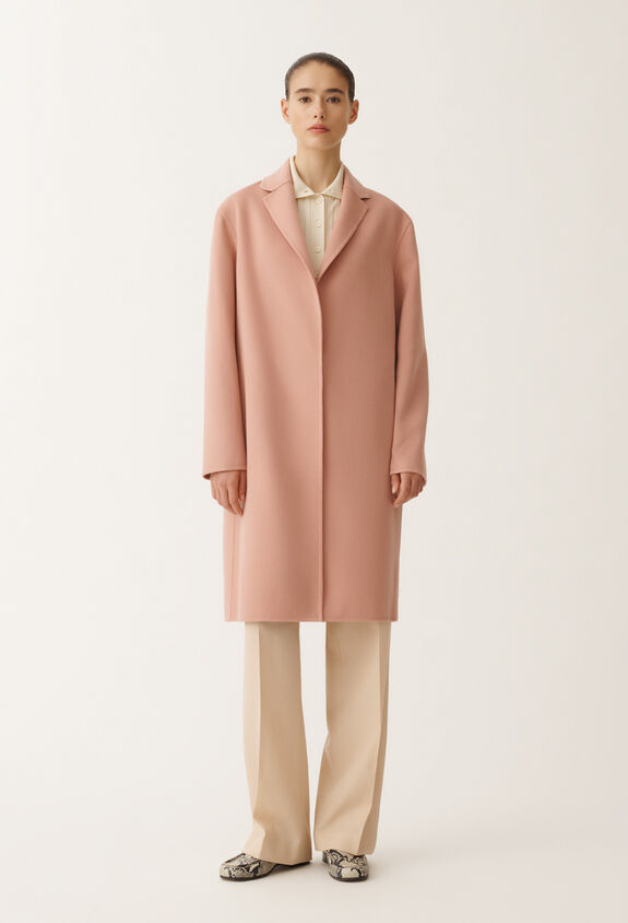 Fabiana Filippi Double wool coat, blush PINK CTD265F463L3020000