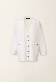 Fabiana Filippi Cardigan en laine mérinos, raphia Raphia MAD216F063D4620000
