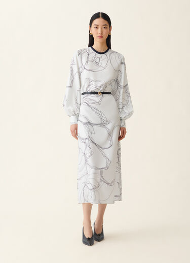 Robe en twill de soie, blanc Fabiana Filippi Robe en twill de soie, blanc Blanc ABD216F140M3480000