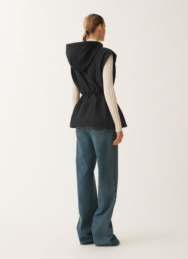 Fabiana Filippi Technical taffeta gilet vanilla, midnight blue BLUE CTD265F244L2970000