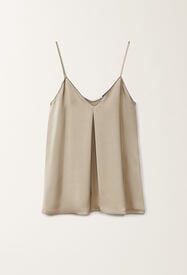 Fabiana Filippi Viscose satin lingerie top, clay CLAY TPD275F609L4530000