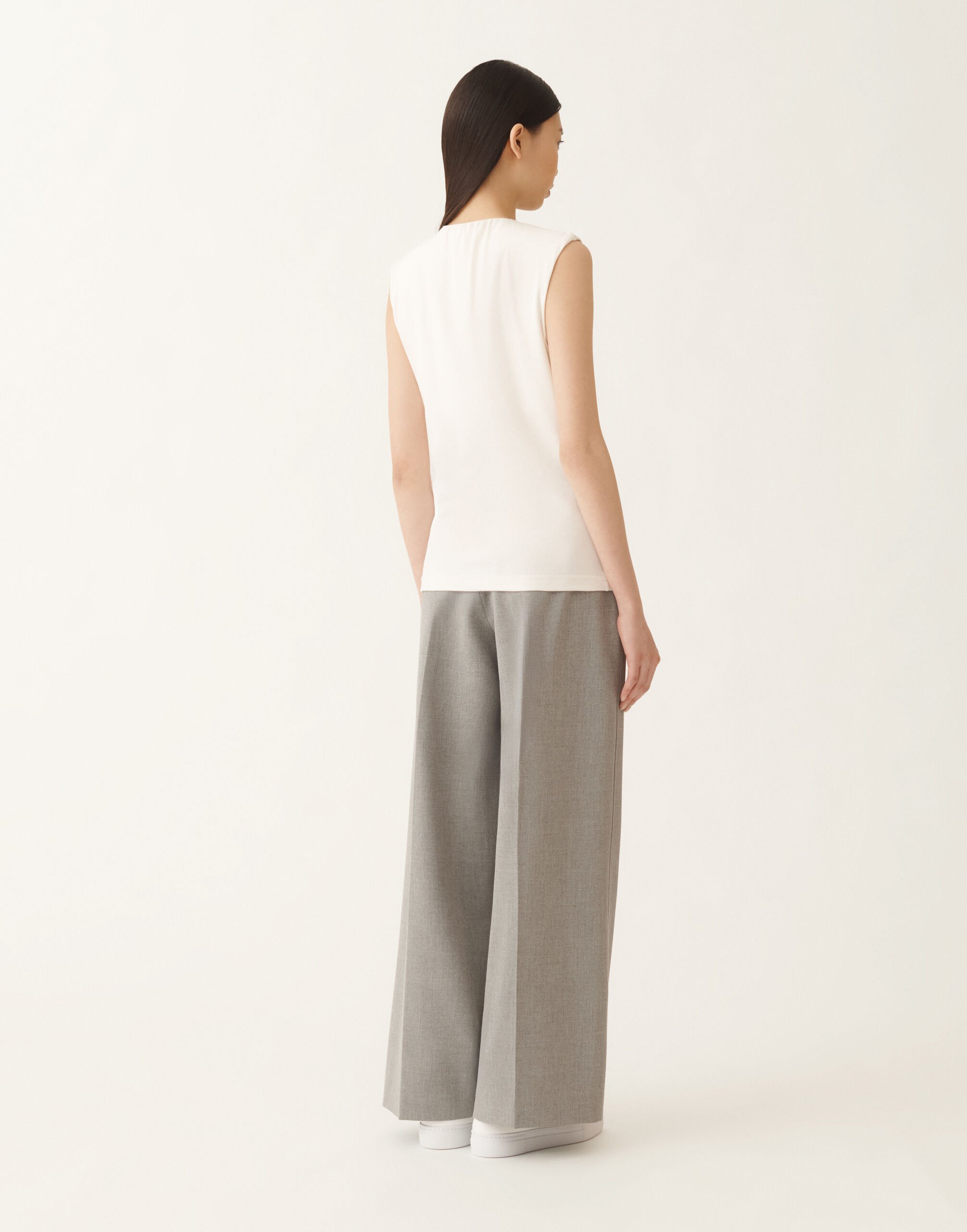 Fabiana Filippi Jersey vest top, butter WHITE JED215F377L5420000