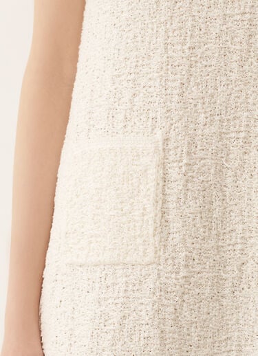 Fabiana Filippi Cotton tweed dress with sequins, butter BUTTER ABD276F684M2250000