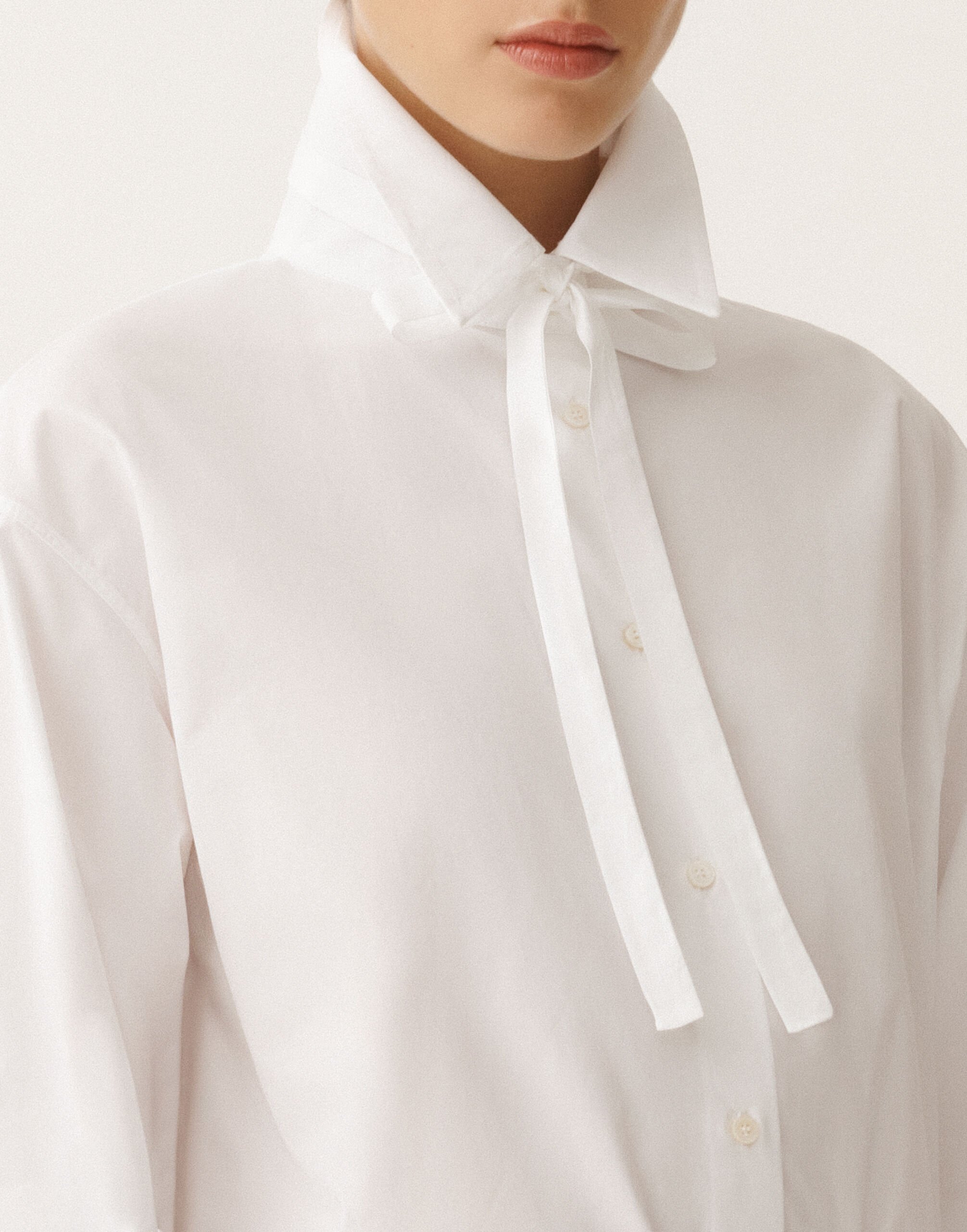 Fabiana Filippi Poplin boyfriend shirt, optical white WHITE CAD265F329D6500000