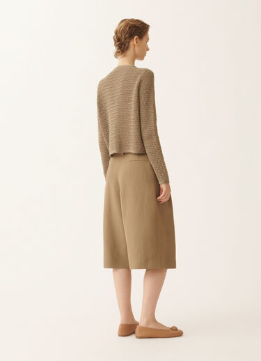 Fabiana Filippi Cotton ribbon cardigan, khaki KHAKI MAD276F513D6630000