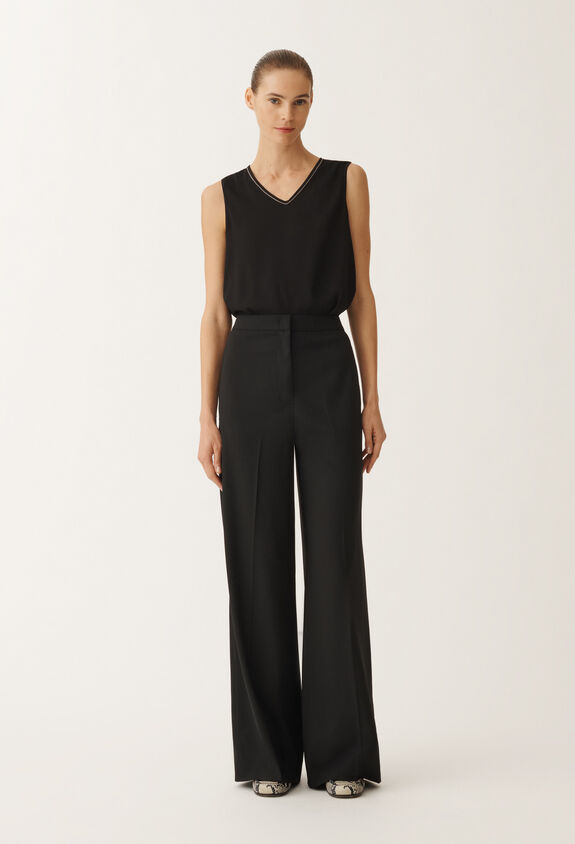 Fabiana Filippi Spoleto cool wool trousers, black BLACK PAD265F307D6200000