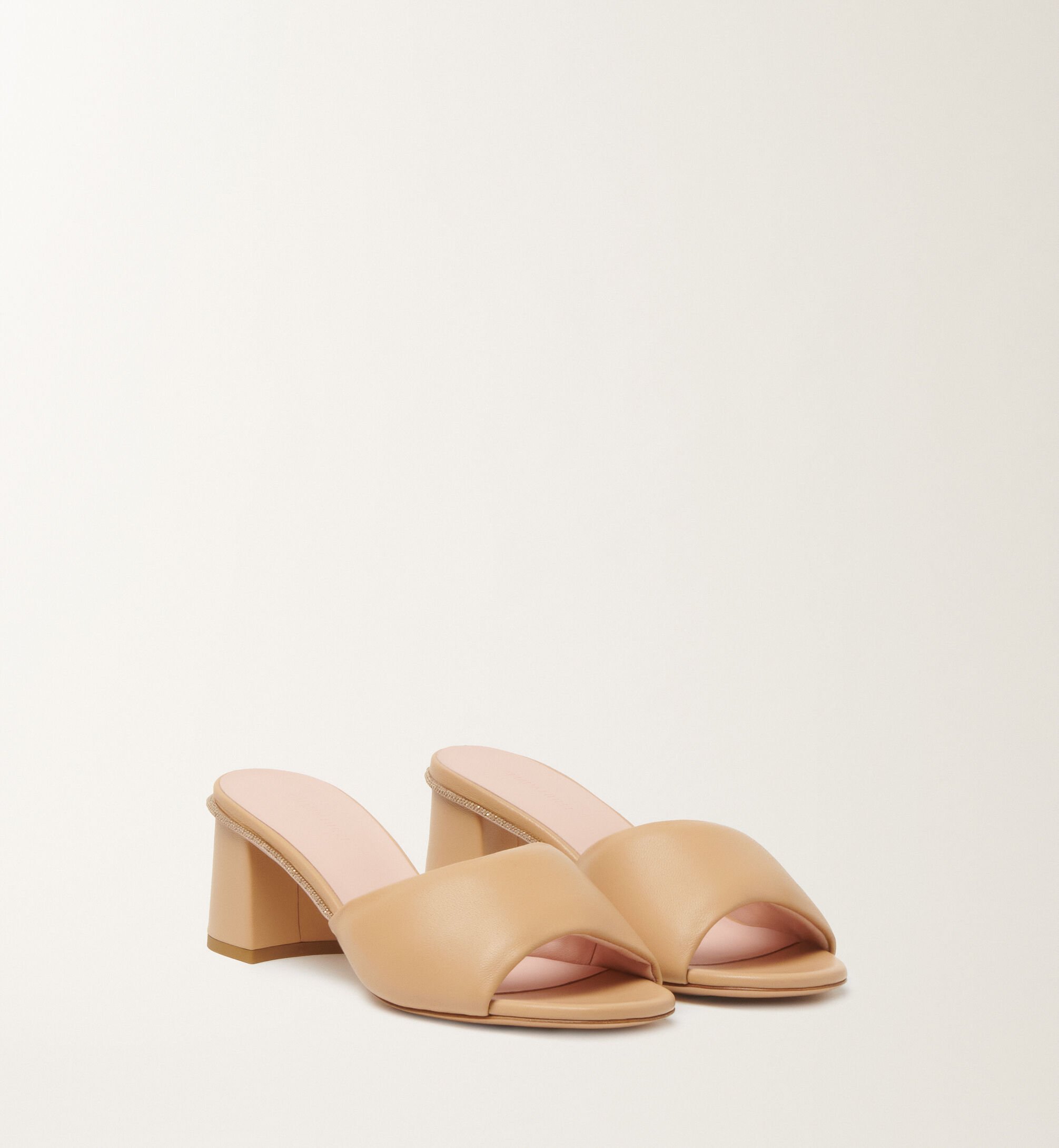 Fabiana Filippi Mules aus Nappaleder, Ahorn Beige ASD266A847M0140000
