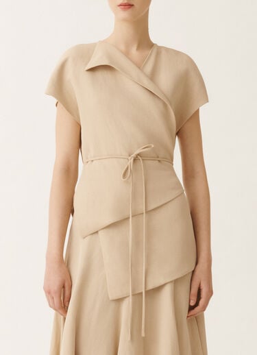 Fabiana Filippi Wickeltop aus Leinen und Viskose, sand SAND TPD275F731D5440000