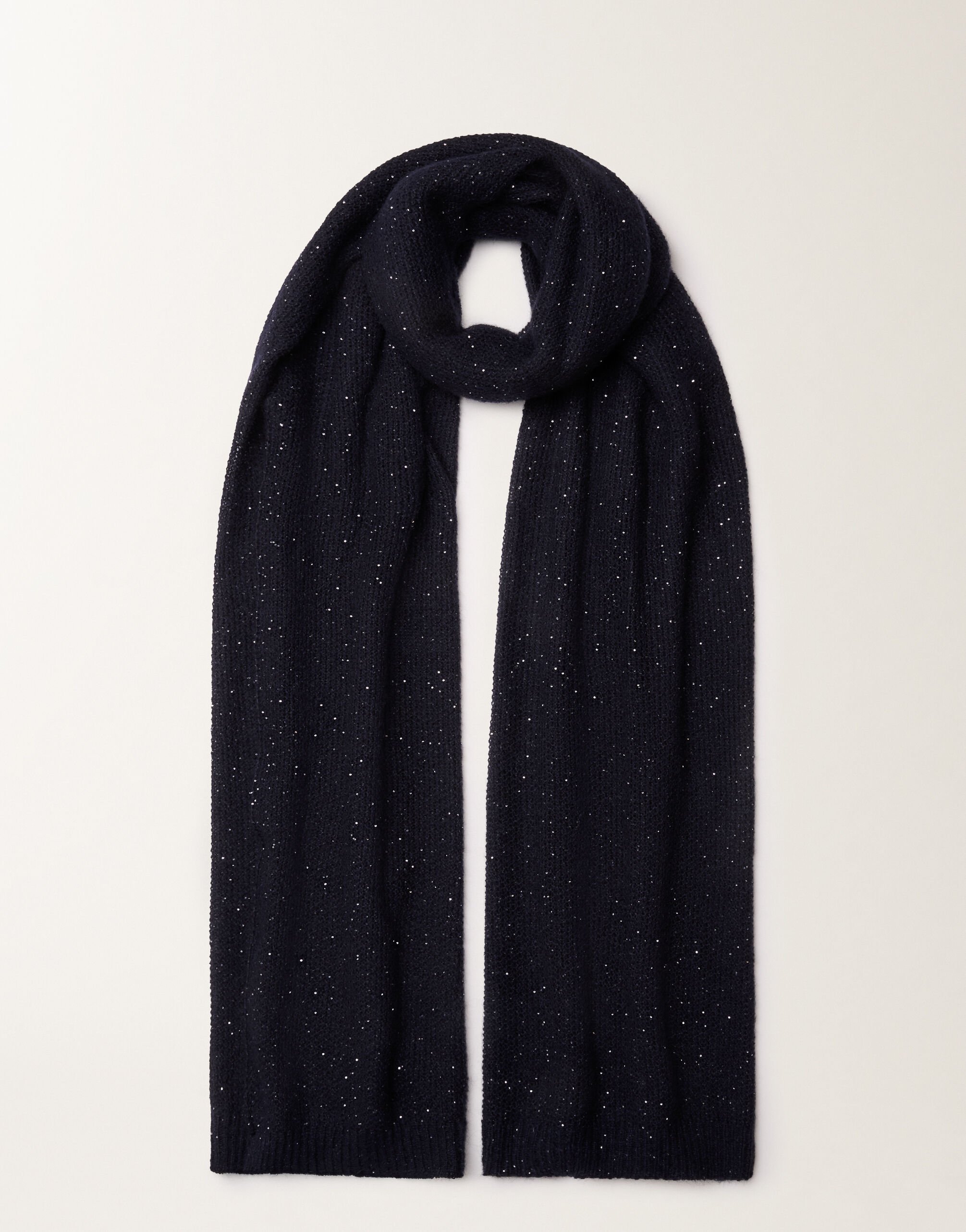 Fabiana Filippi Mohair scarf with micro sequins, midnight blue Blue SAD266A878L7950000
